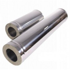 Сэндвич труба 1,0 м нерж+зерк. нерж. d 115/200, ст. 0,8 мм